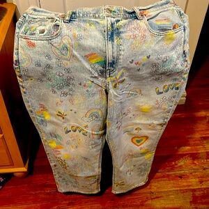 American Eagle Pride Stretch Super High-Waisted Ankle Straight Jean